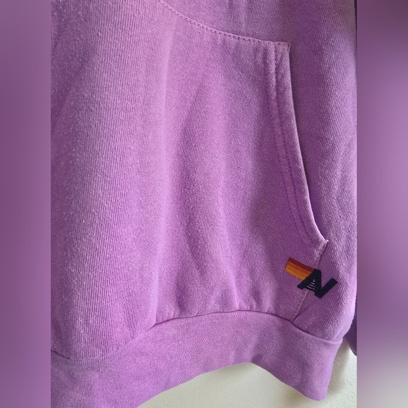 AVIATOR NATION, Venice Relaxed Pullover Hoodie - Neon Purple,Size Small (Unisex) - Picture 13 of 14